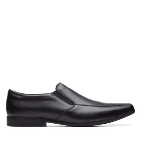 Clarks Sidton Edge Slip On  Black Leather Smart Shoe