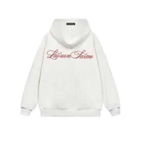 Cursive Embroidered Hoodie