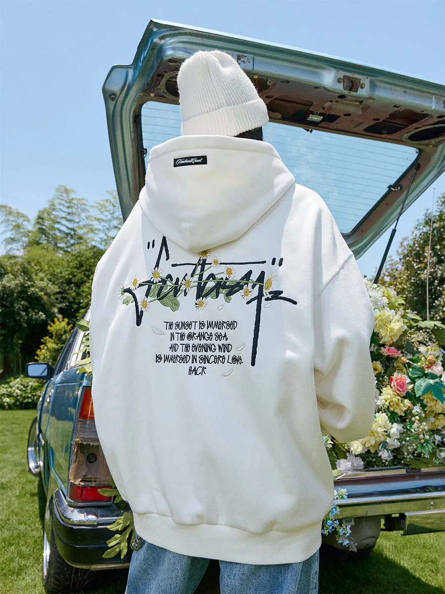 Daisies Embroidery Hoodie