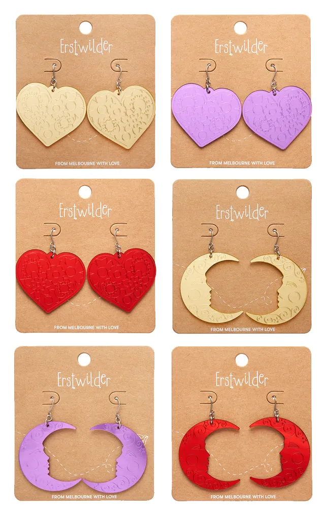 Erstwilder Spellbound Moons & Hearts Earrings