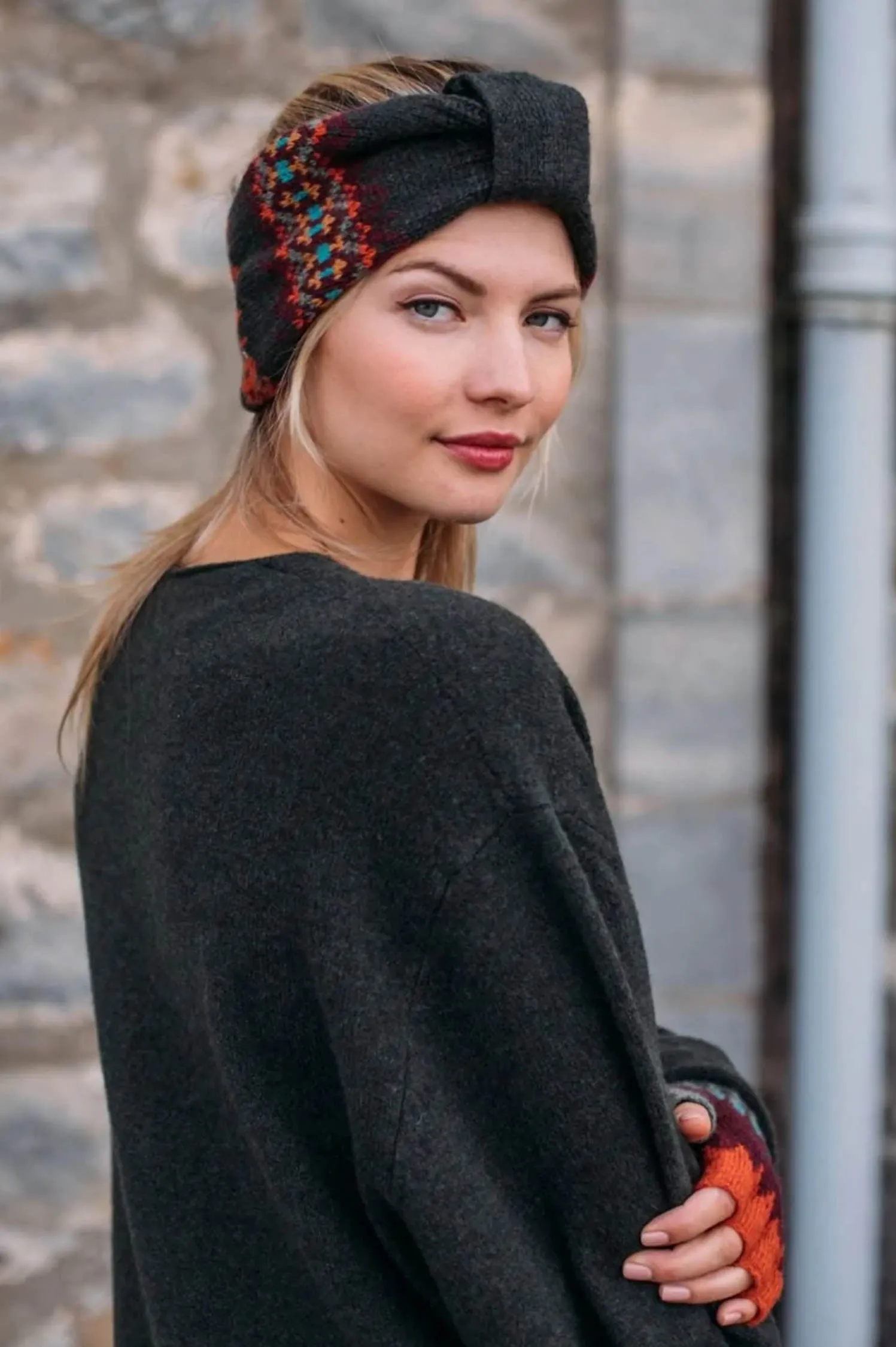 FASCIA TURBANTE SCOTTISH FAIR ISLE CASHMERE