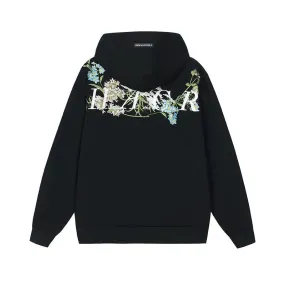 Floral Embroidered Oversized Hoodie