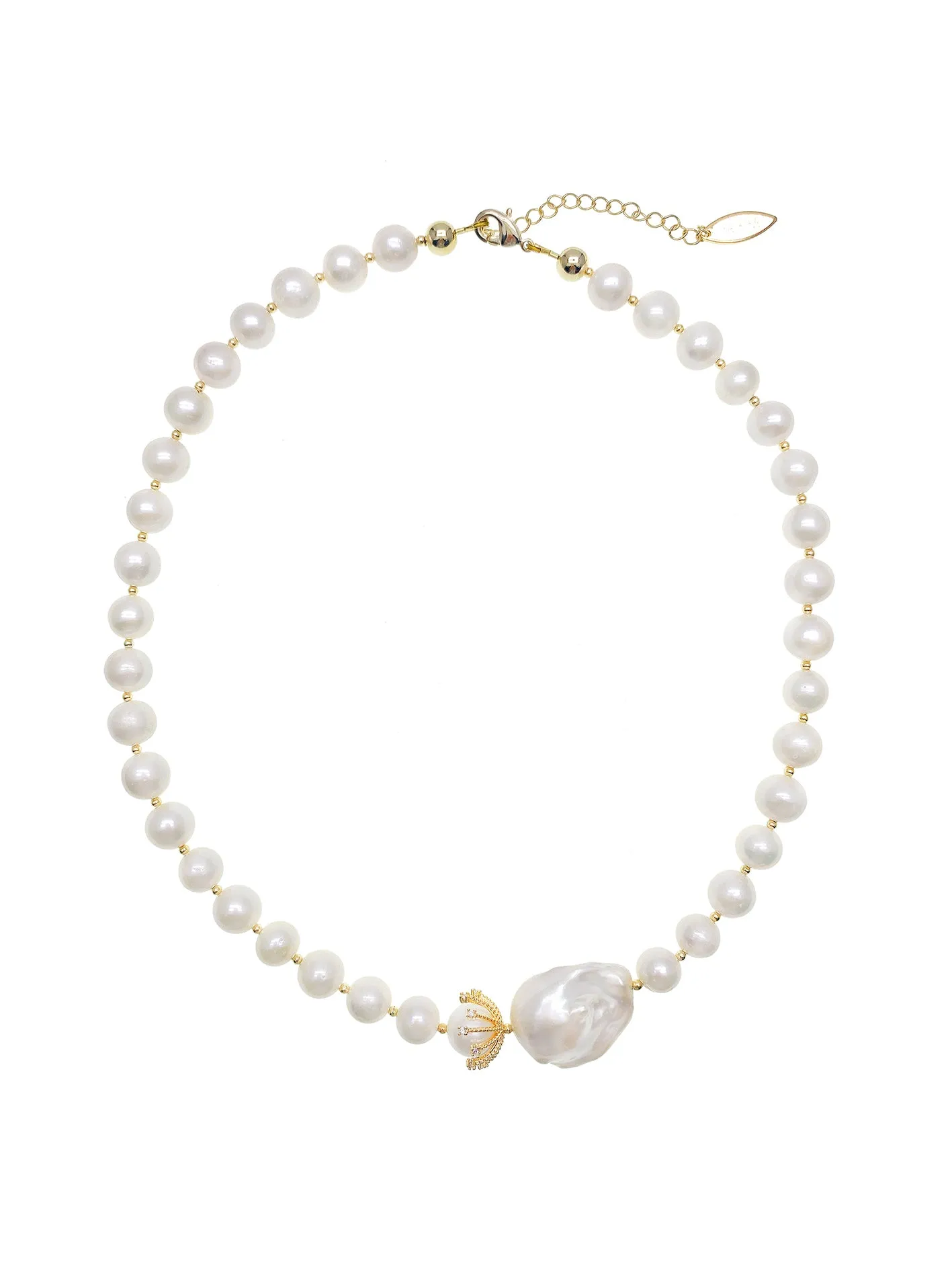 Freshwater Pearls with Baroque Pearl Necklace HN039