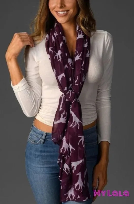 Giraffe Scarf (purple)