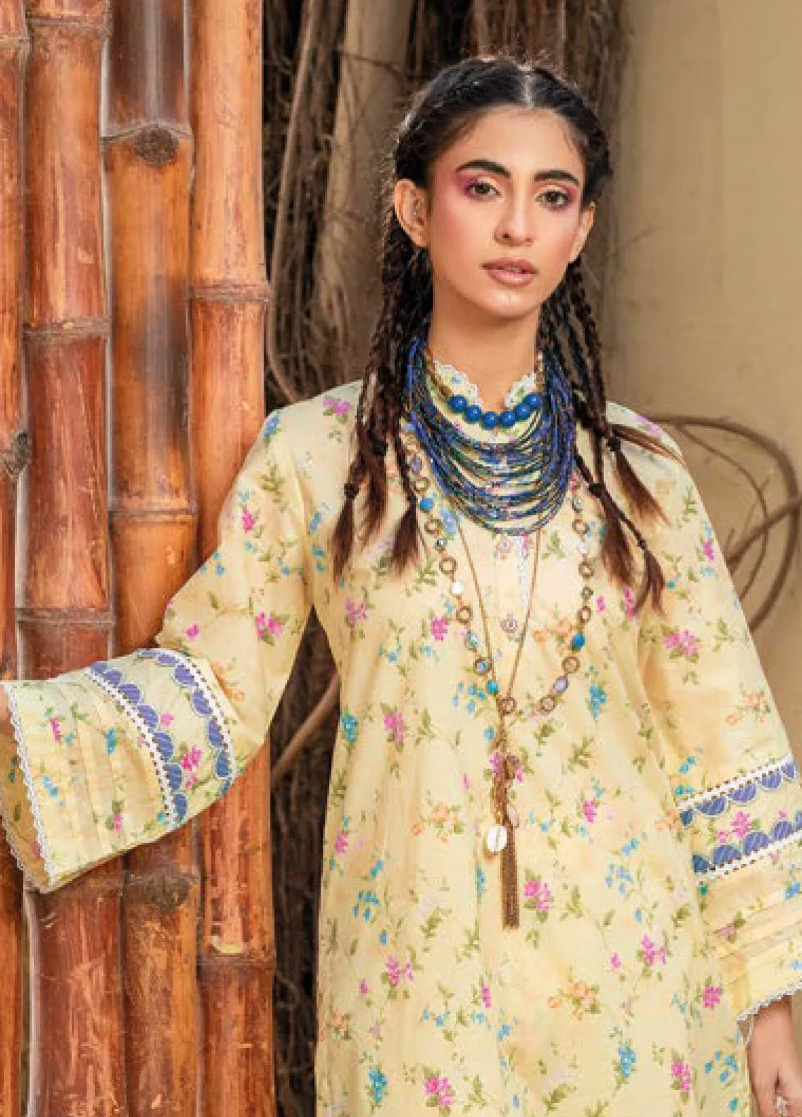 Gul Ahmed Printed Lawn Unstitched 2 Piece Suit - GA24EL TL-42013