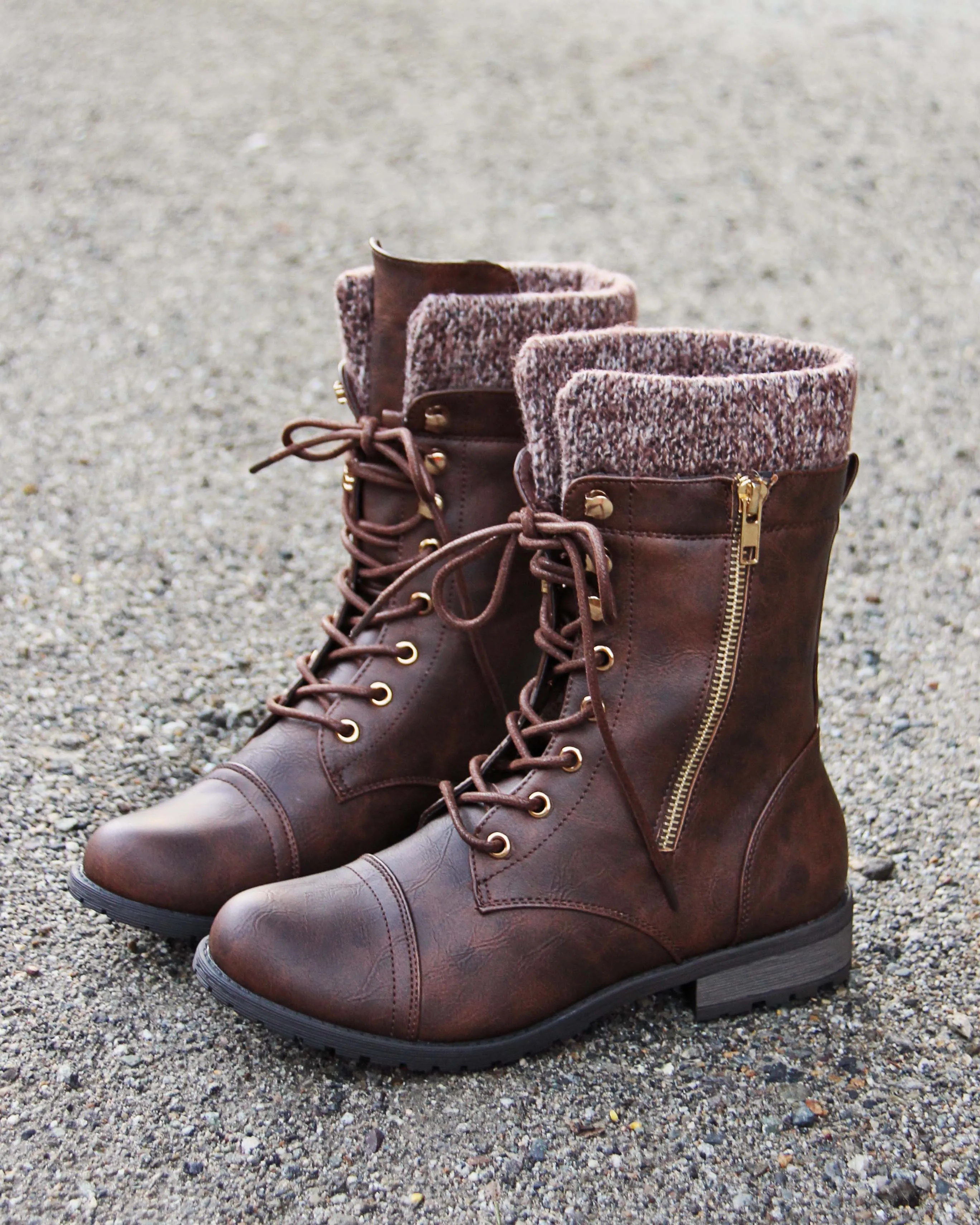 Heirloom Sweater Boots in Chestnut