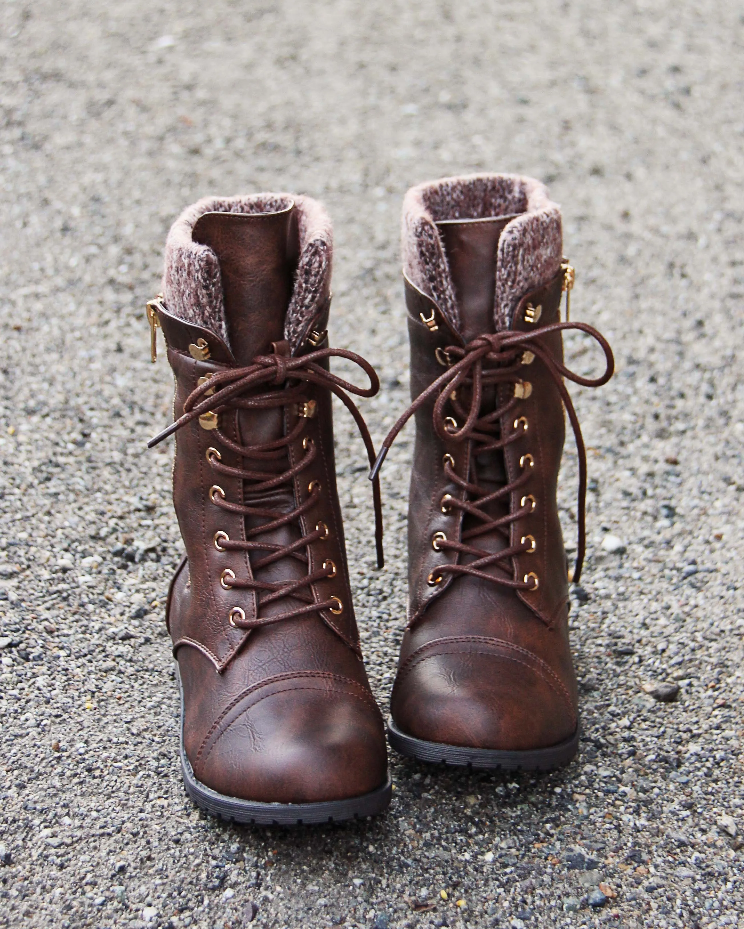 Heirloom Sweater Boots in Chestnut