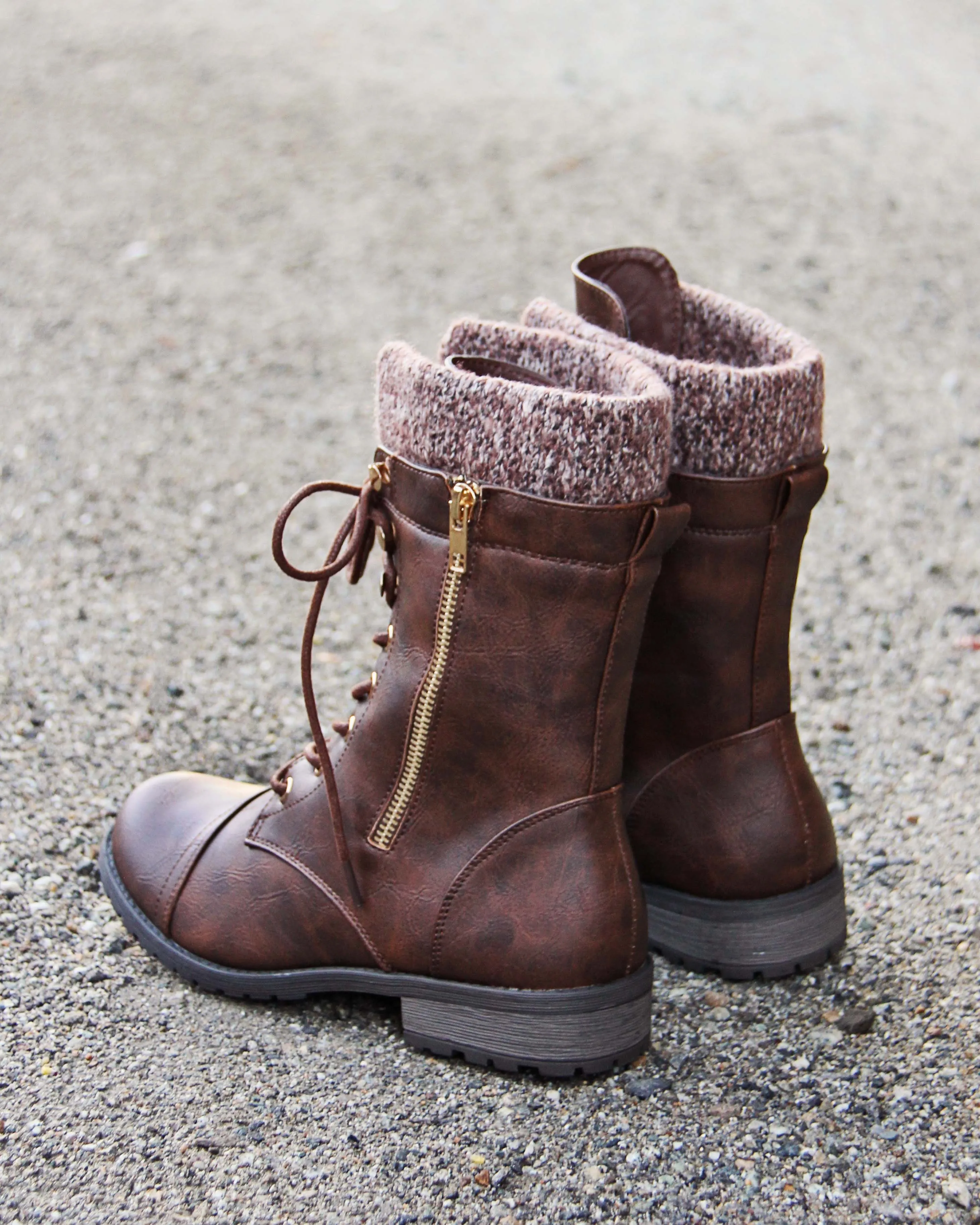 Heirloom Sweater Boots in Chestnut