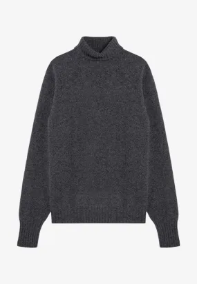 High-Neck Wool Sweater