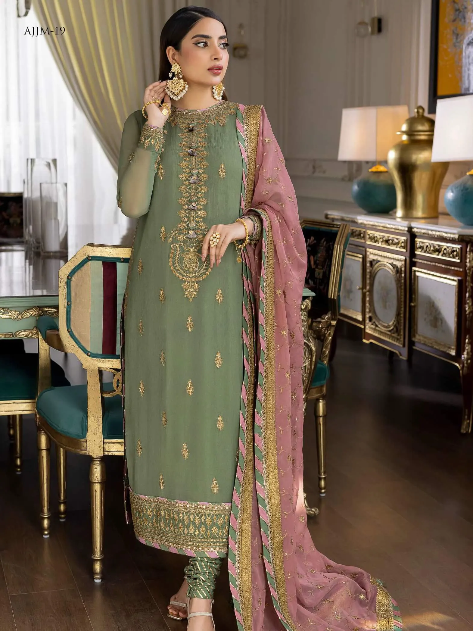 Jhilmil by Asim Jofa Unstitched Embroidered 3 Piece Suit AJJM-19