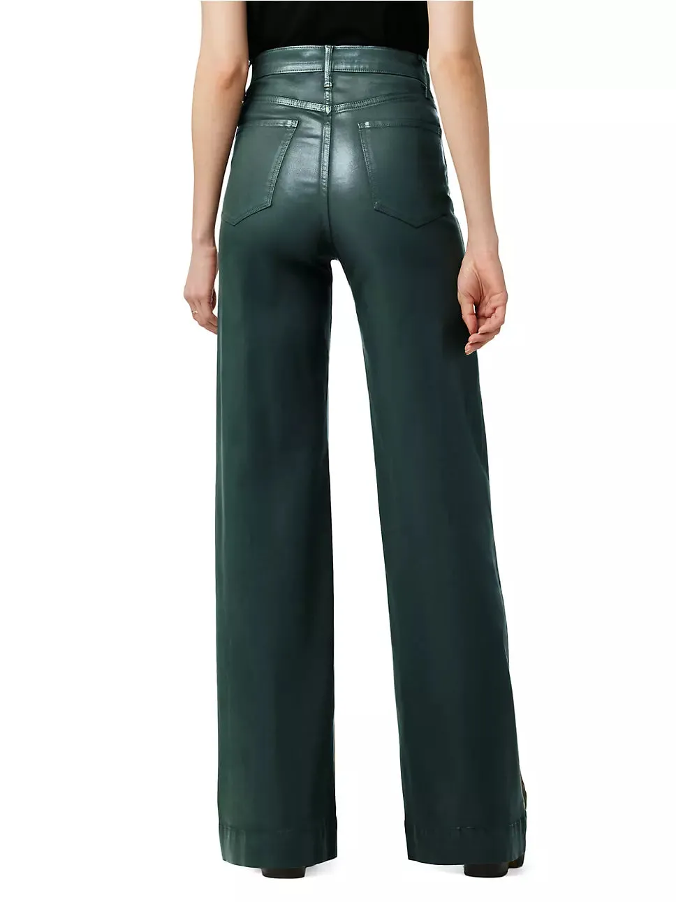 Joe's Jeans The Mia High-Rise Coated Wide-Leg Jeans