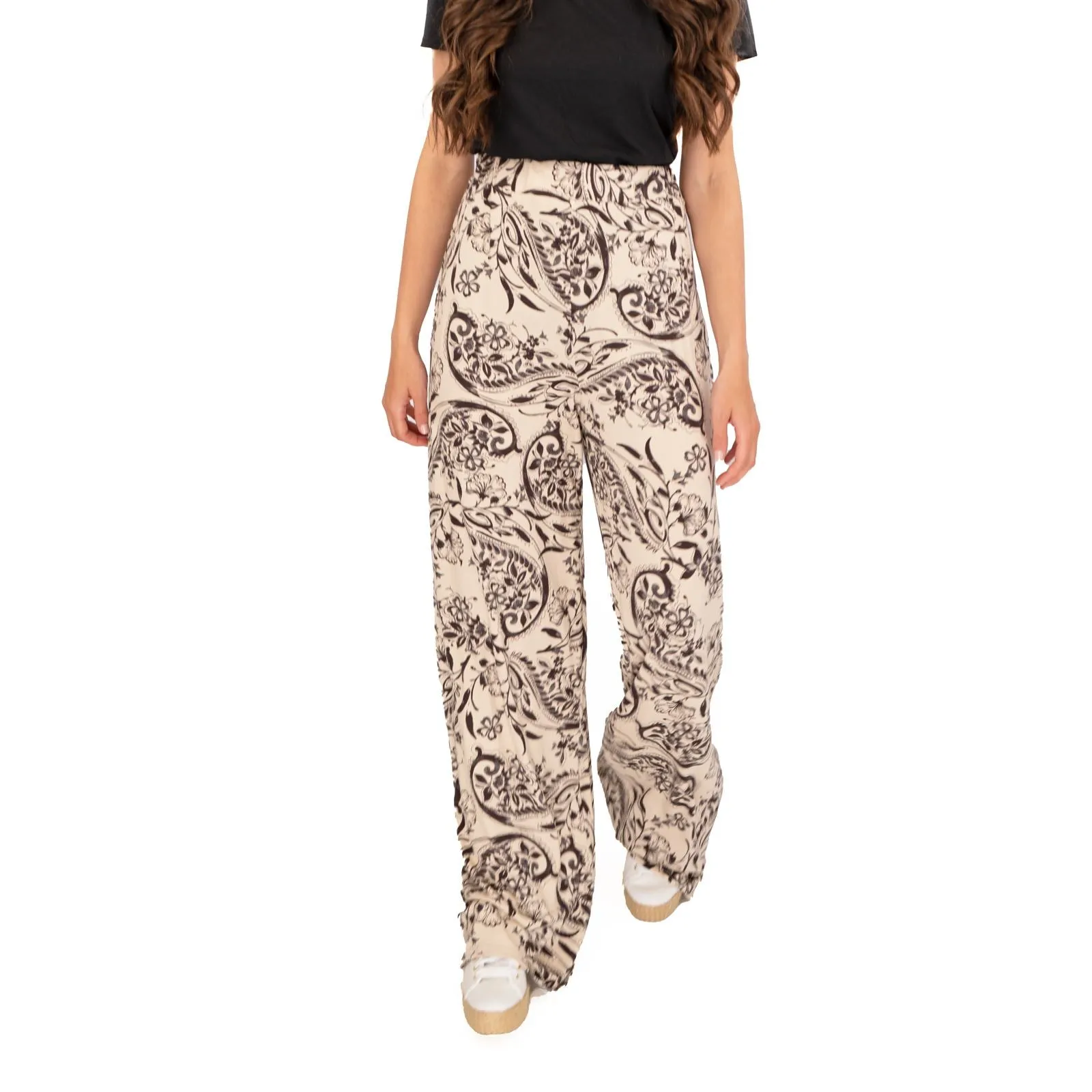 Karen Millen Beige Floral Trousers