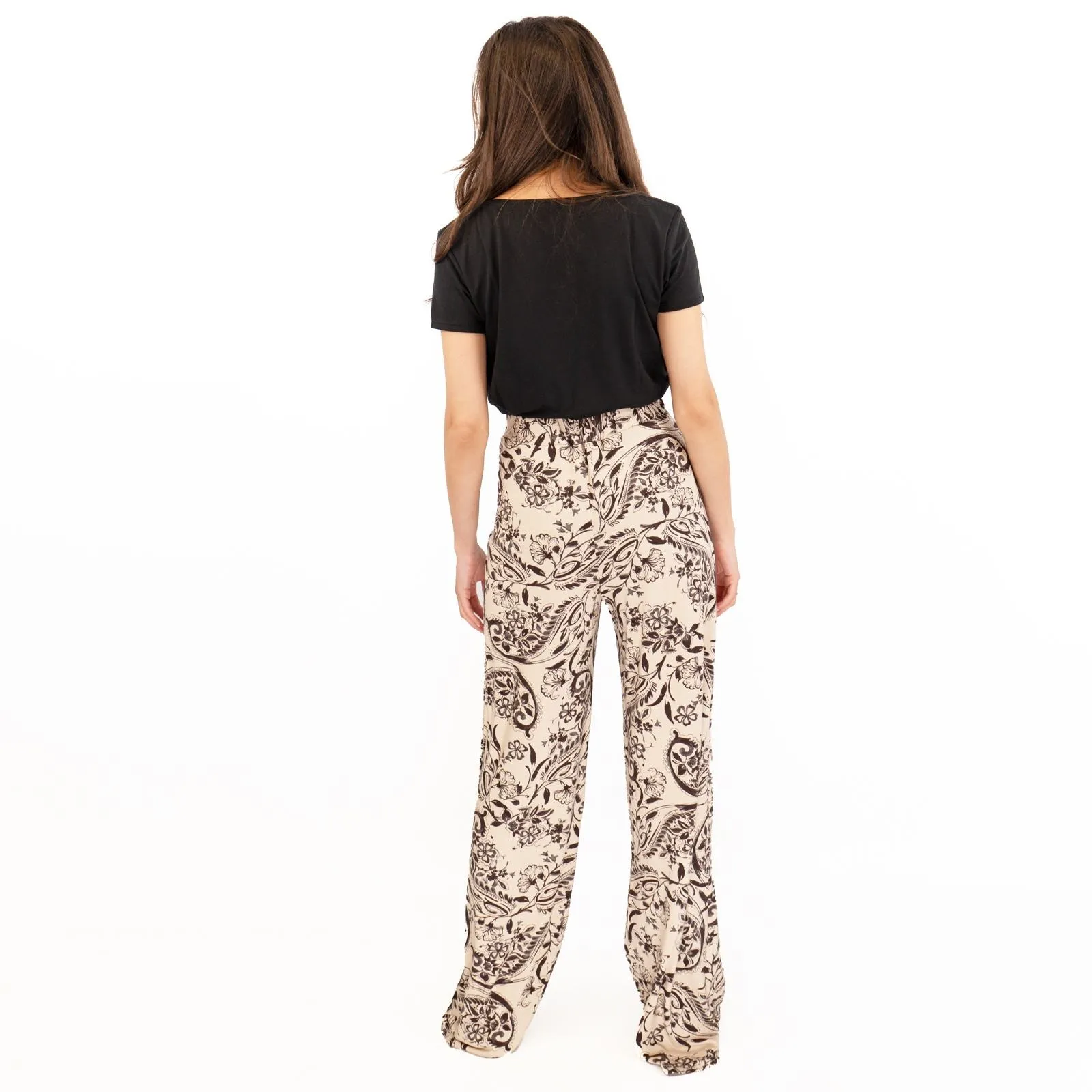 Karen Millen Beige Floral Trousers