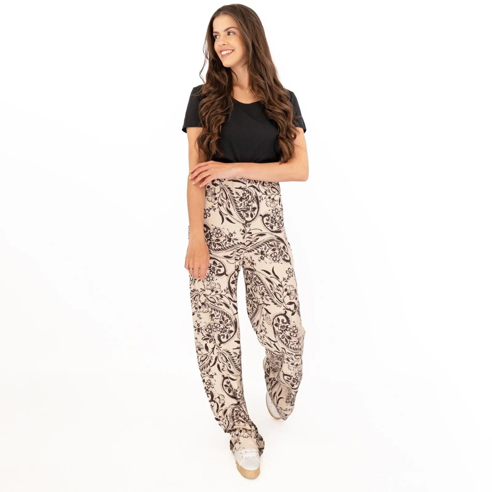 Karen Millen Beige Floral Trousers