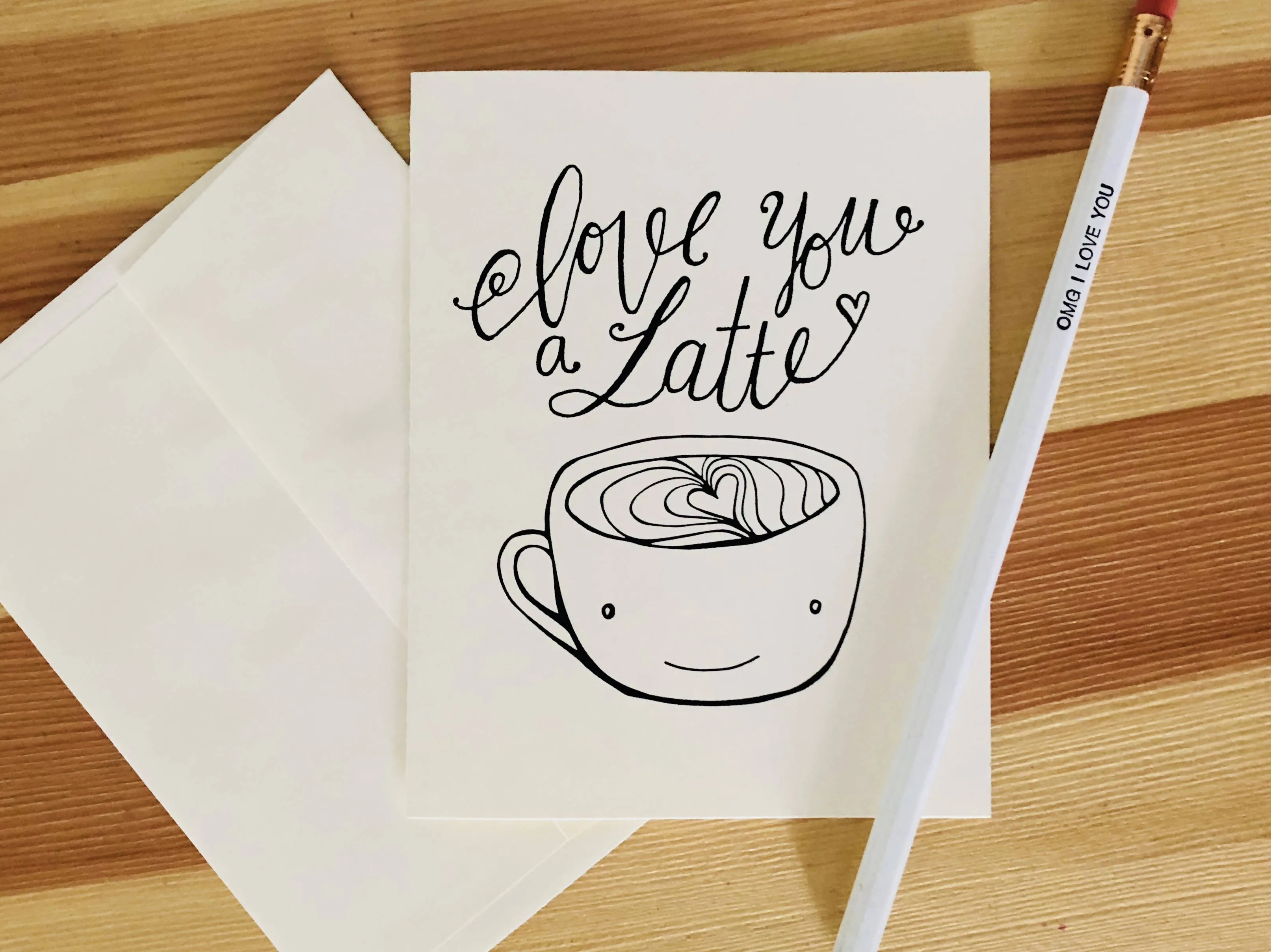 Karen Sue Studios- I love you a Latte