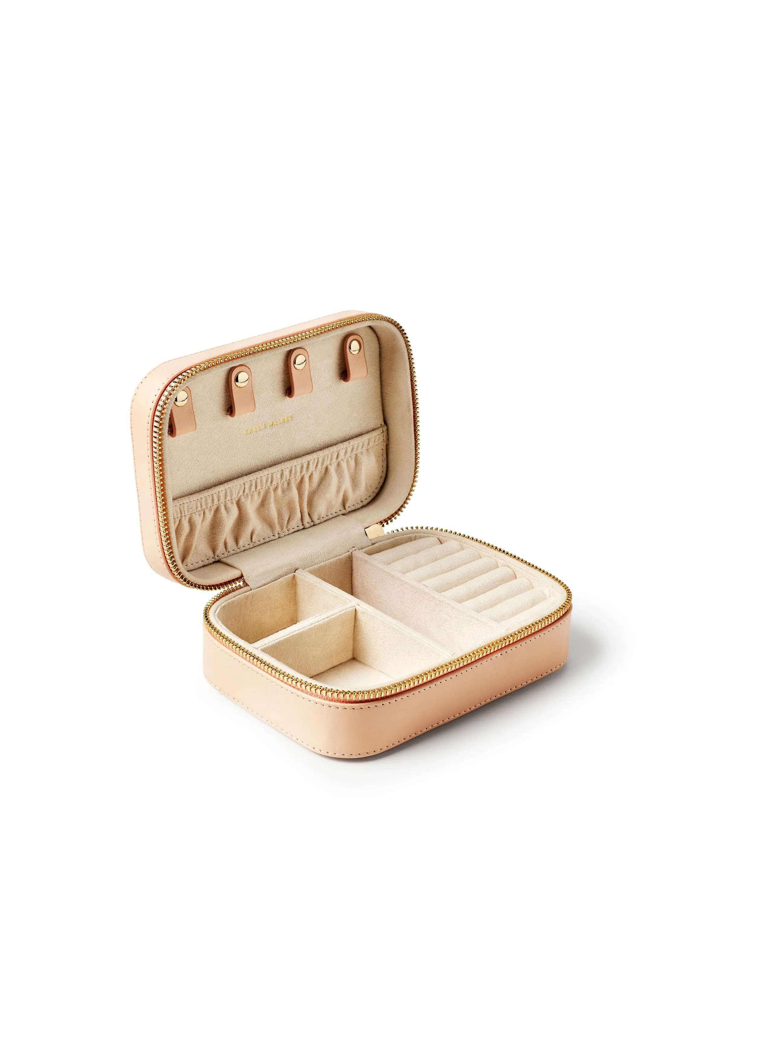 Karen Walker - Leather Jewellery Case Peach