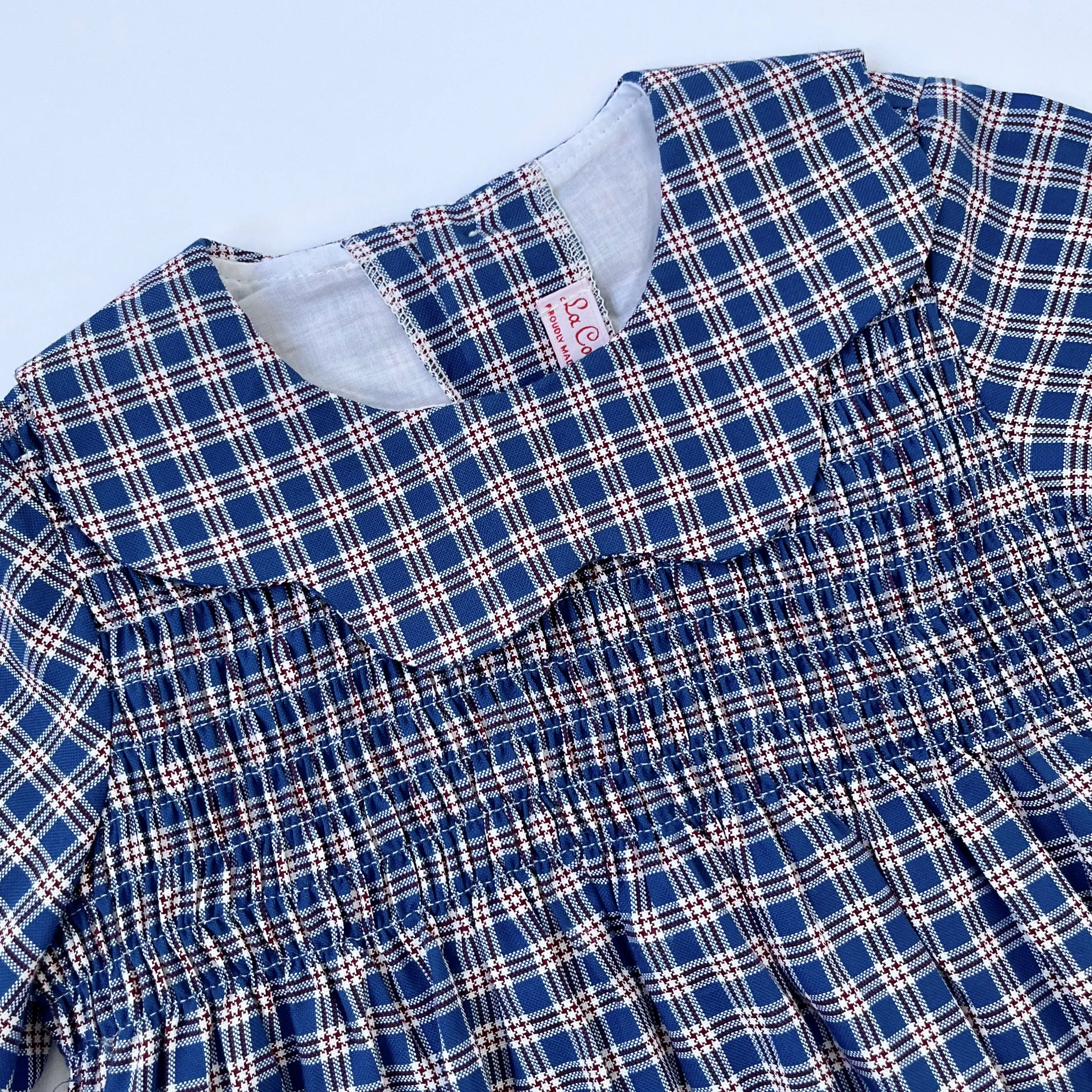 La Coqueta Blue Tartan Dress With Collar: 4 Years