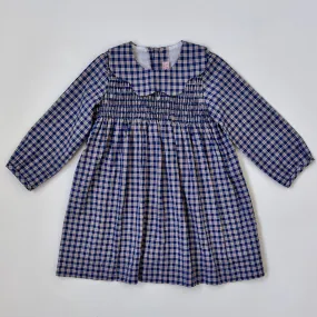 La Coqueta Blue Tartan Dress With Collar: 4 Years