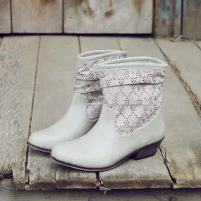 Laced Path Boots in Stone