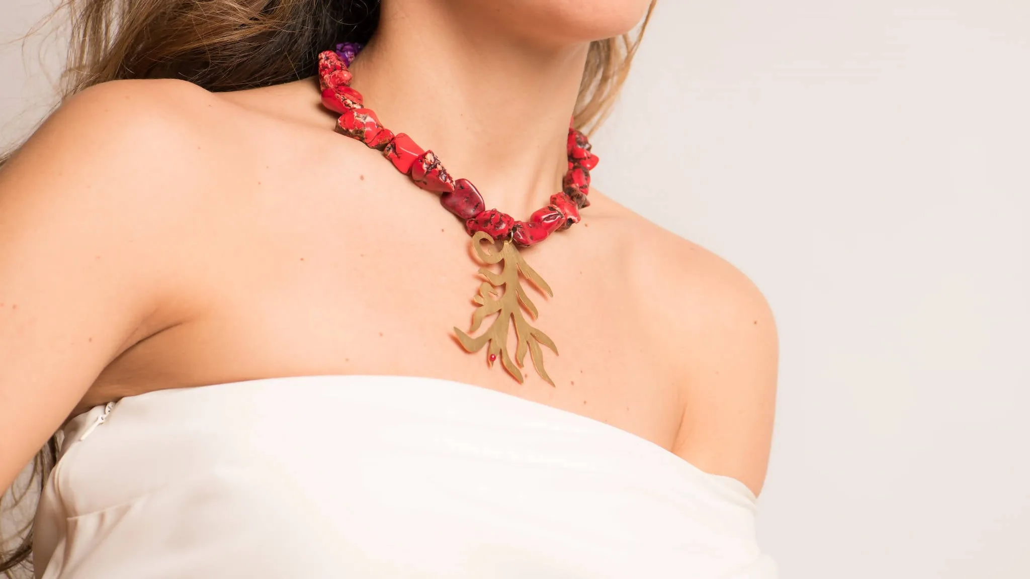 Leaf Coral Necklace by Dina B.