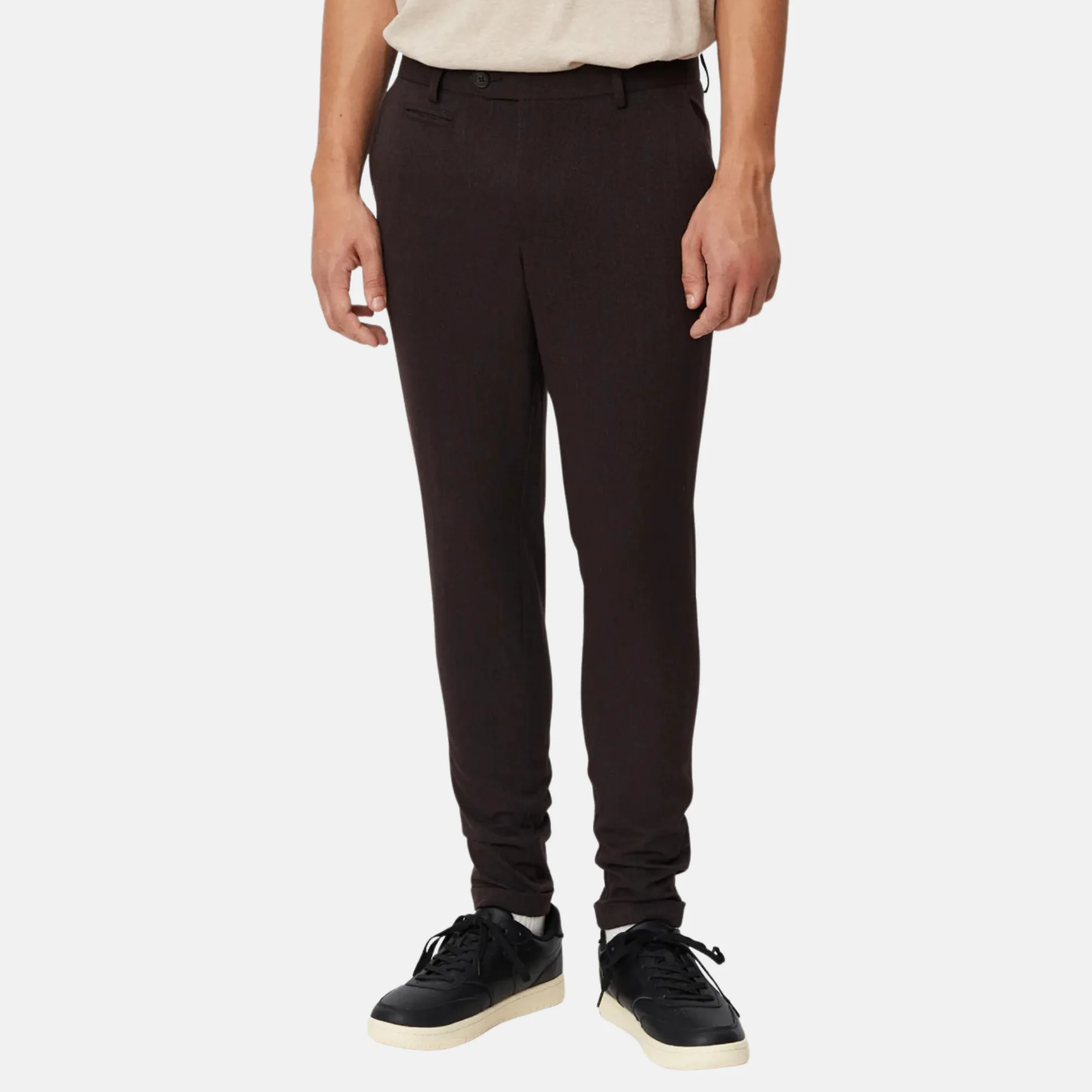 Les Deux Brown Melange Como Wool Mélange Suit Pants