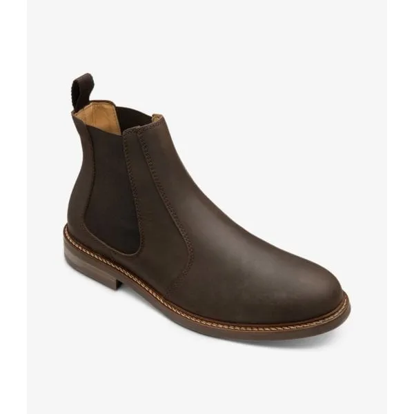 Loake Mens Davy Oiled Nubuck Chelsea Boot in Brown