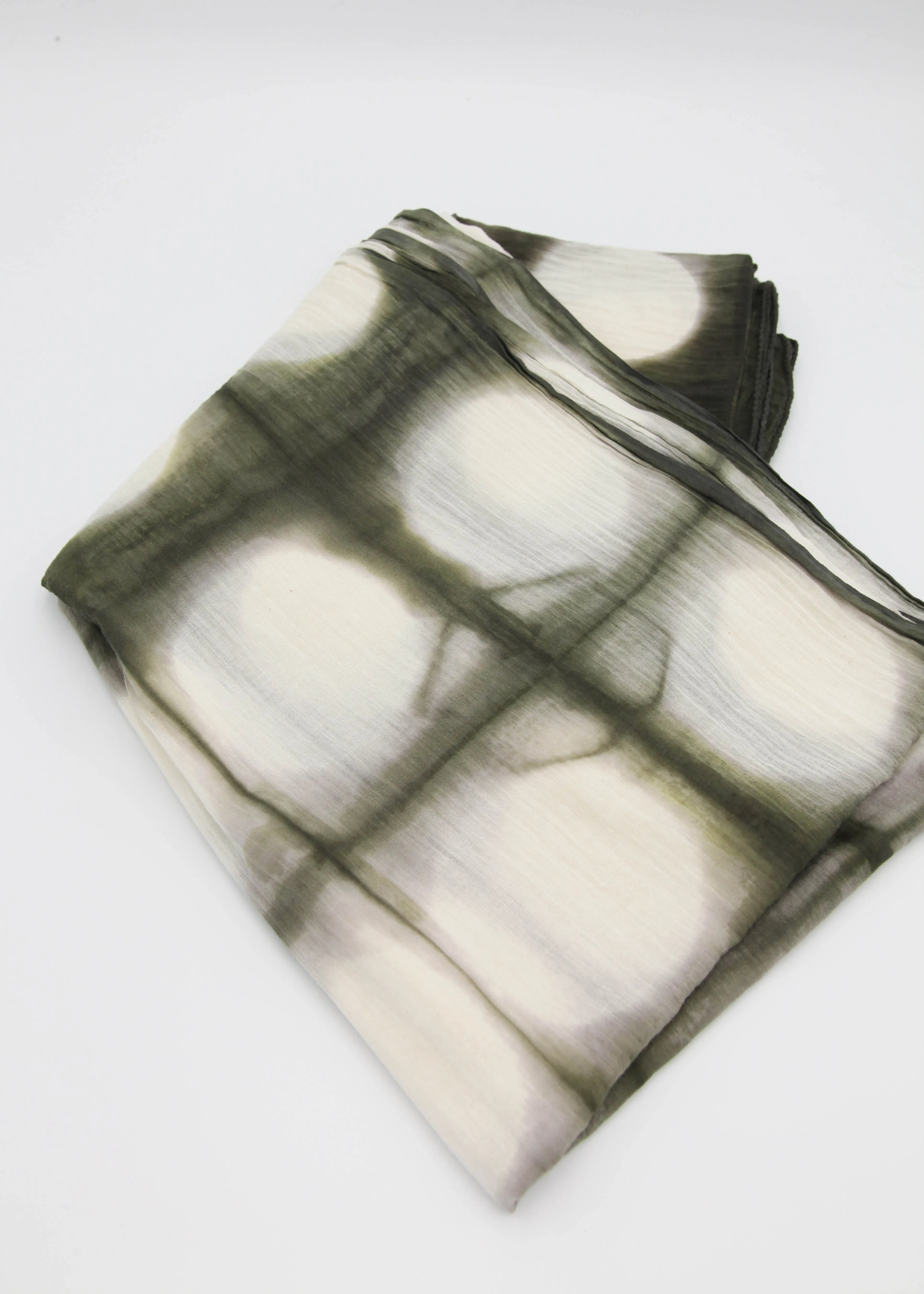 Long Gauze Shibori Scarf