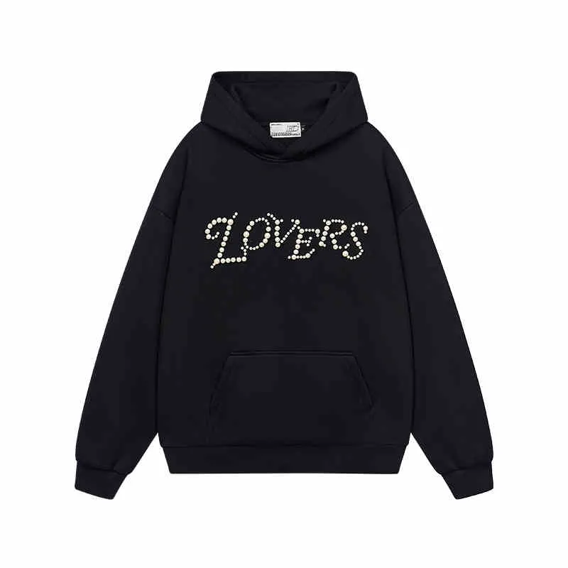 Love Me More Pearl Embroidered Hoodie