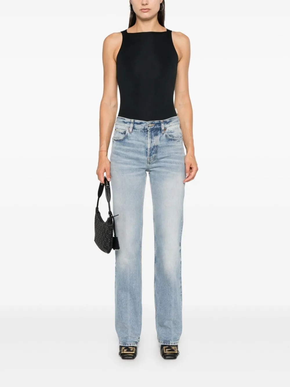 LOW-RISE STRAIGHT-LEG JEANS