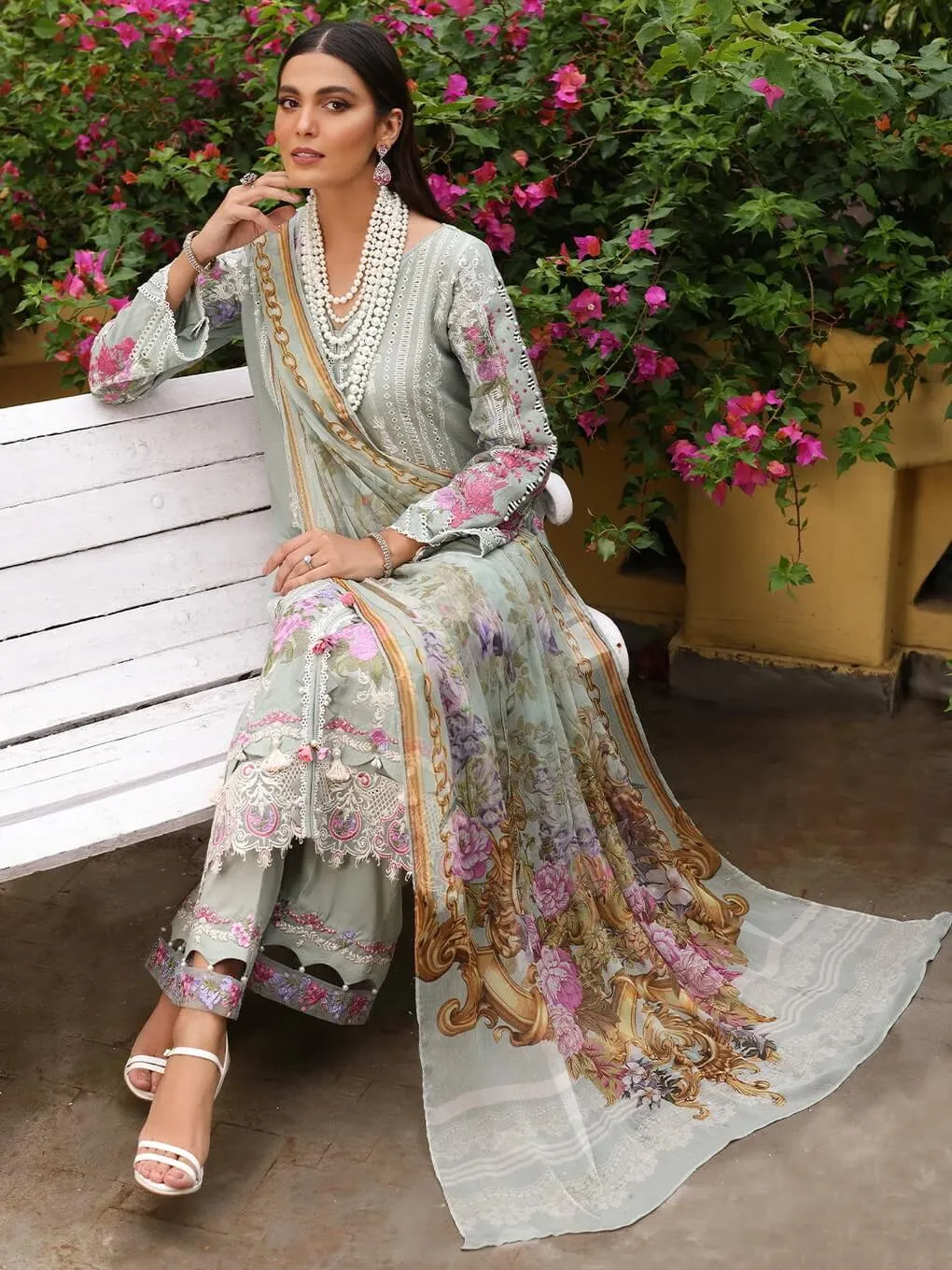 Luxe by Elaf Premium Dobby Lawn Unstitched 3Pc Suit ELJ-03B GRACELEN