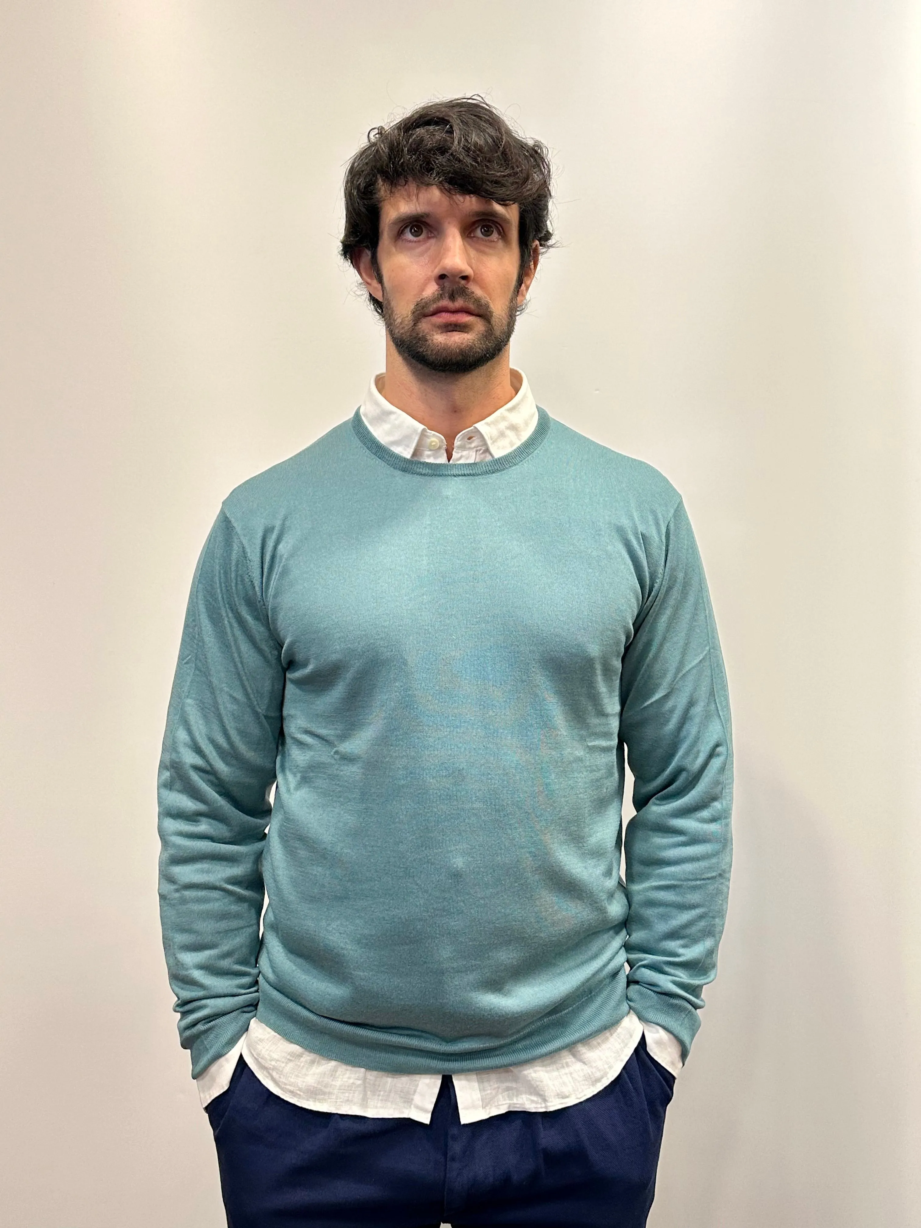 MAGLIONE 4 SEASON GIROCOLLO SETA E CASHMERE