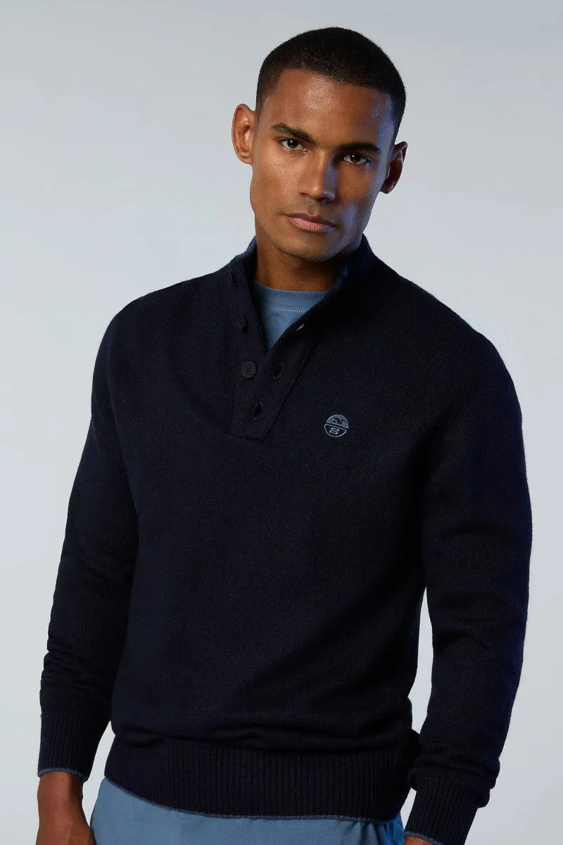 MAGLIONE IN CASHMERE RICICLATO UOMO Blu