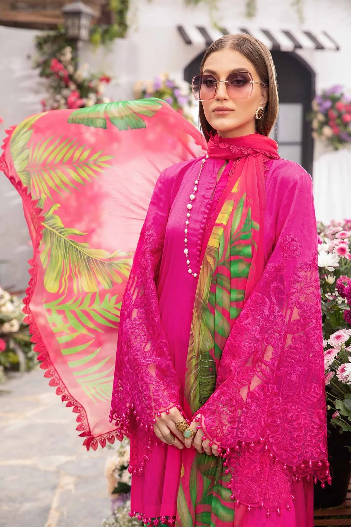 Maria.B M.Prints Unstitched Embroidered Lawn 3Pc Suit MPT-2101-B