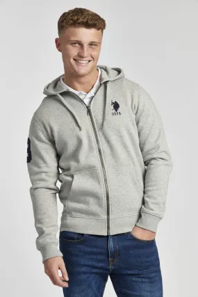 Mens Player 3 Zip-Through Hoodie in Vintage Grey Heather