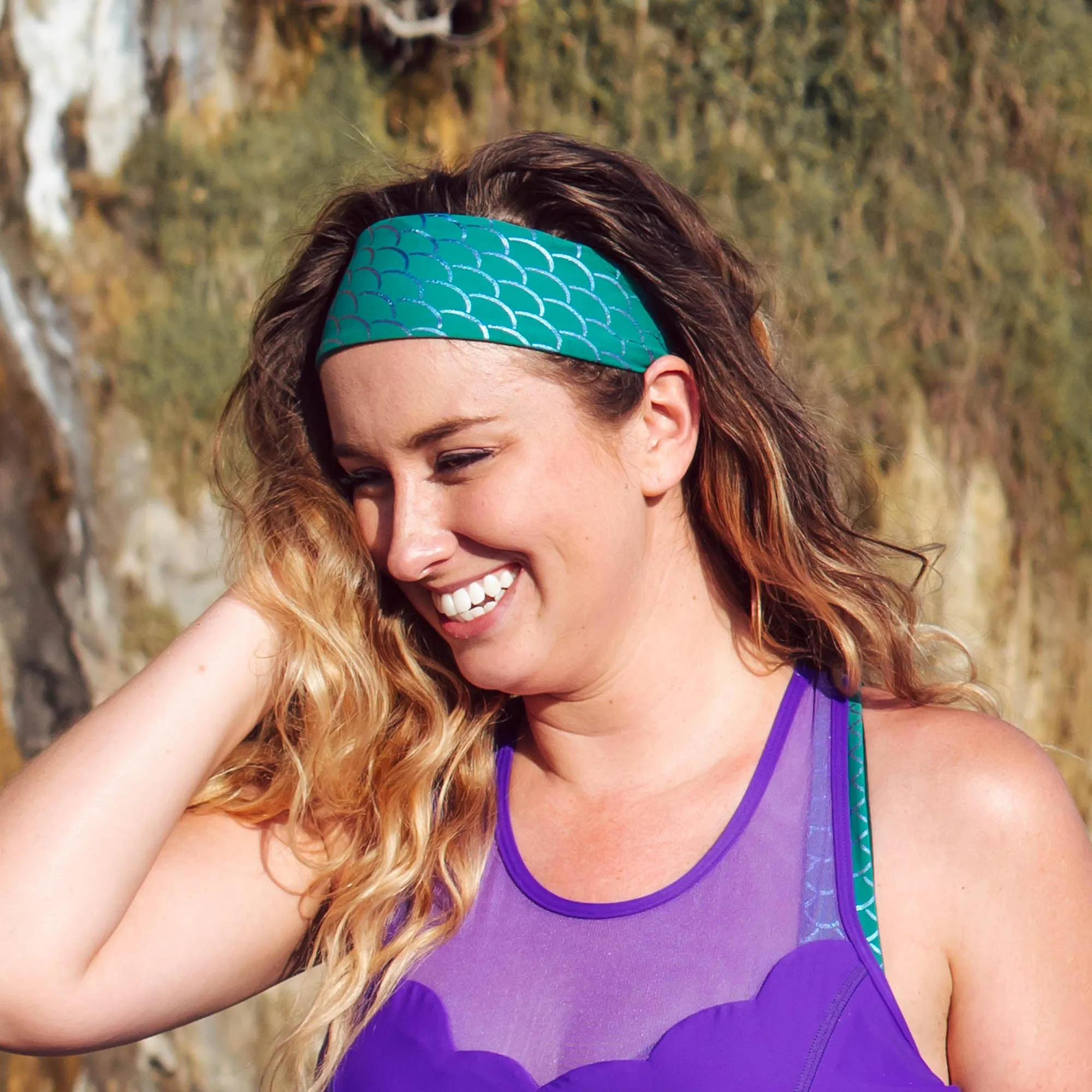 Mermaid Princess Athletic Headband - Green