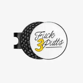 Metal Hat Clip Golf Ball Marker - Fuck 3 Putts