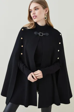 Military Knit Cape | Karen Millen