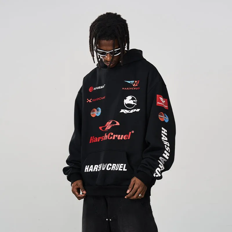 Multi Logo Racing Hoodie