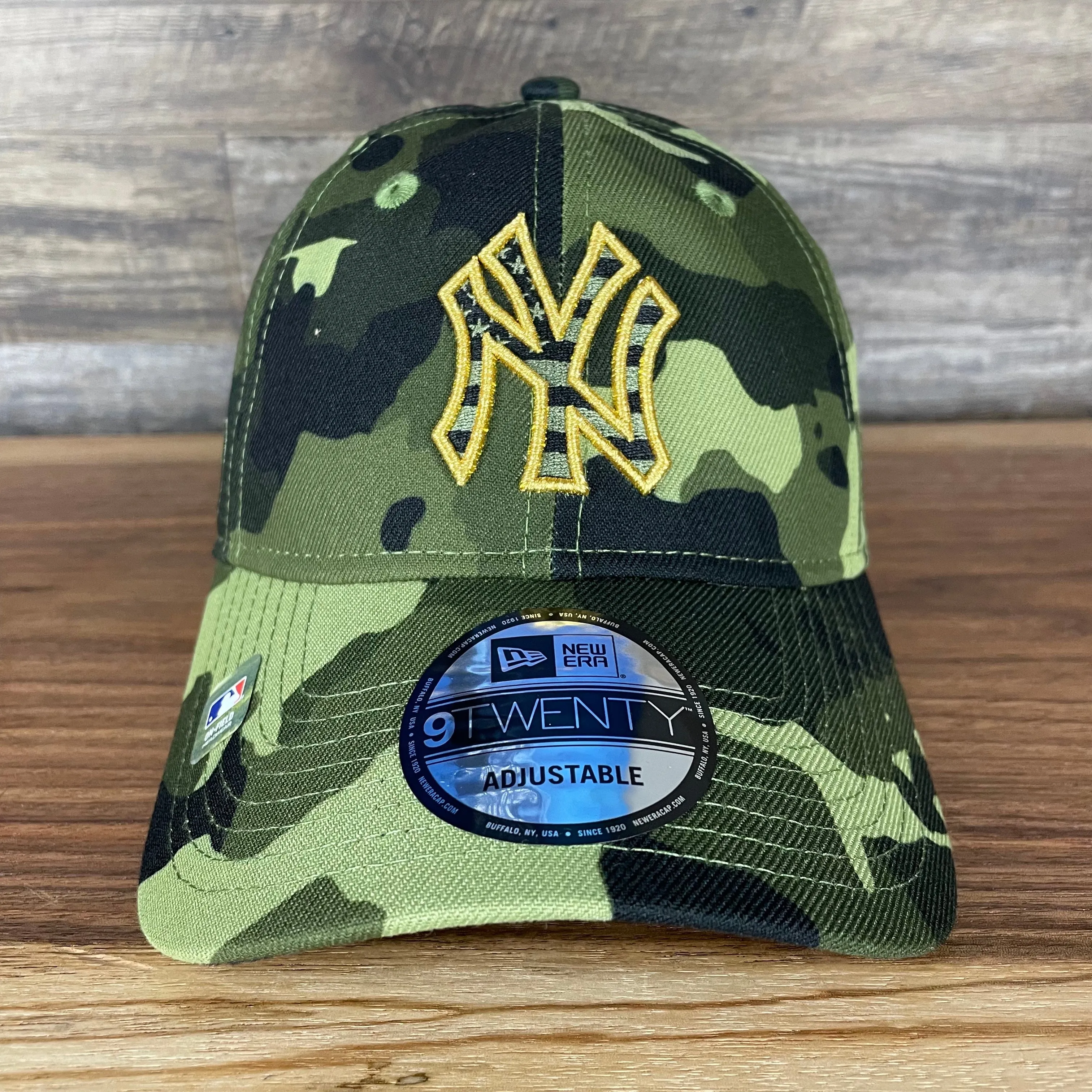 New York Yankees 2022 Armed Forces Day / Memorial Day Side Patch 9Twenty Dad Hat | Camo