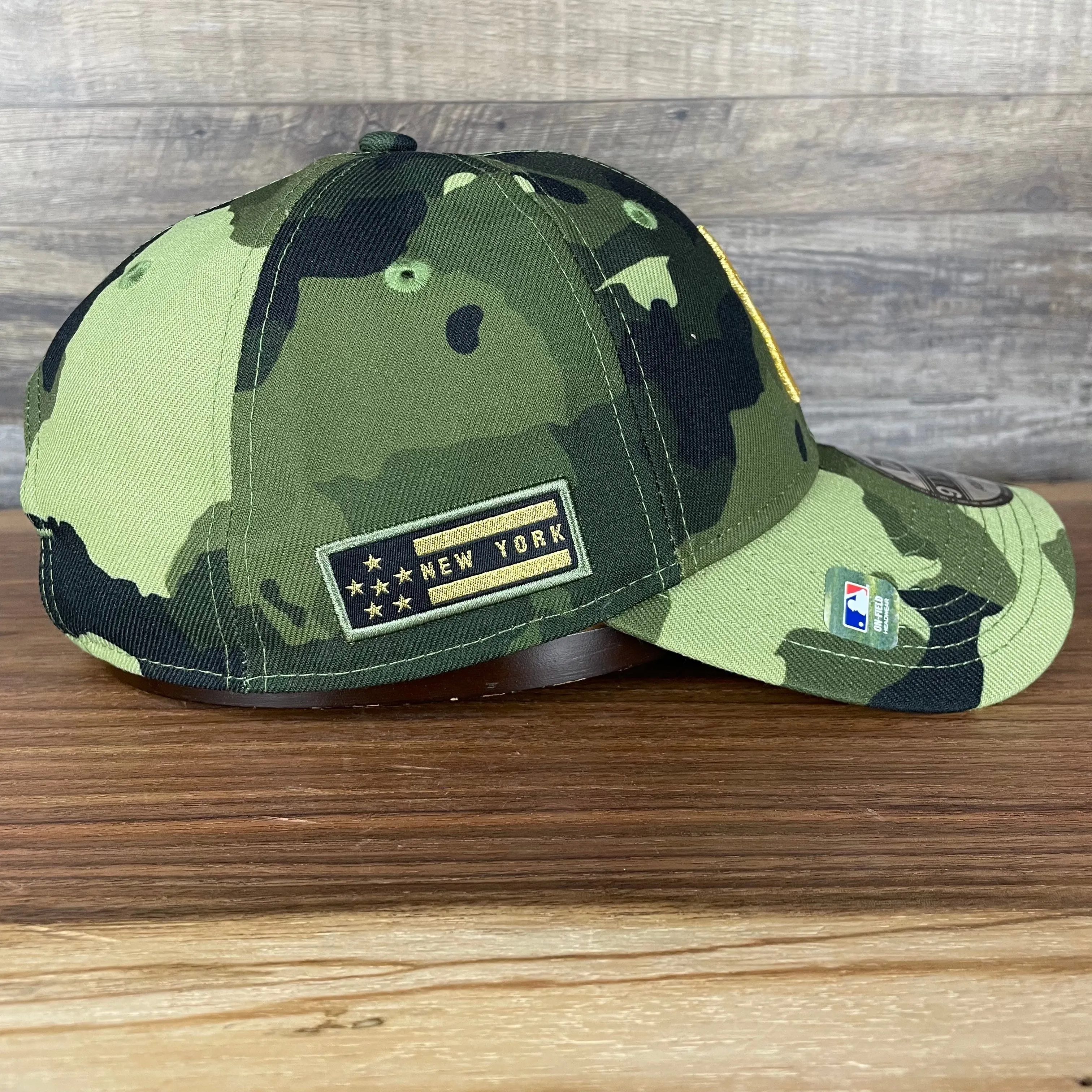 New York Yankees 2022 Armed Forces Day / Memorial Day Side Patch 9Twenty Dad Hat | Camo