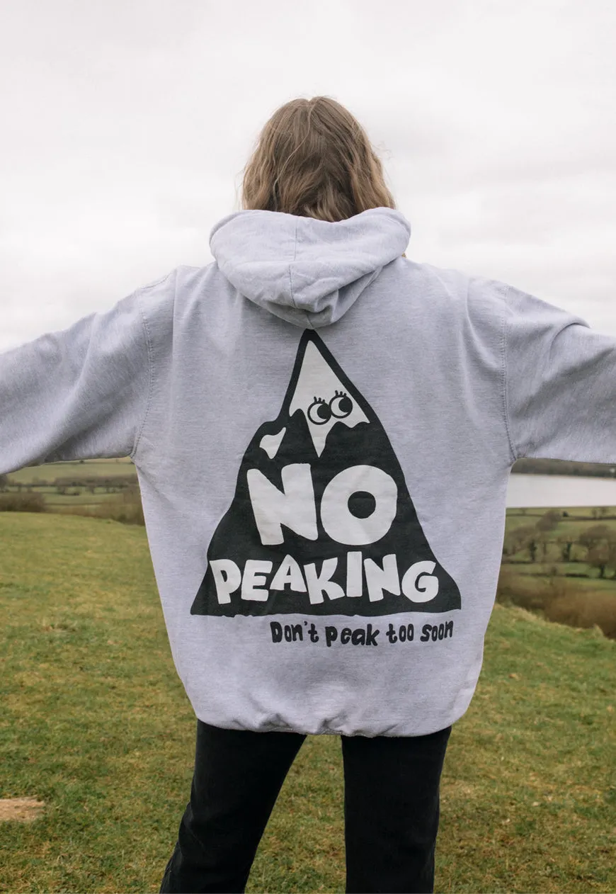 No Peaking Women's Slogan Hoodie