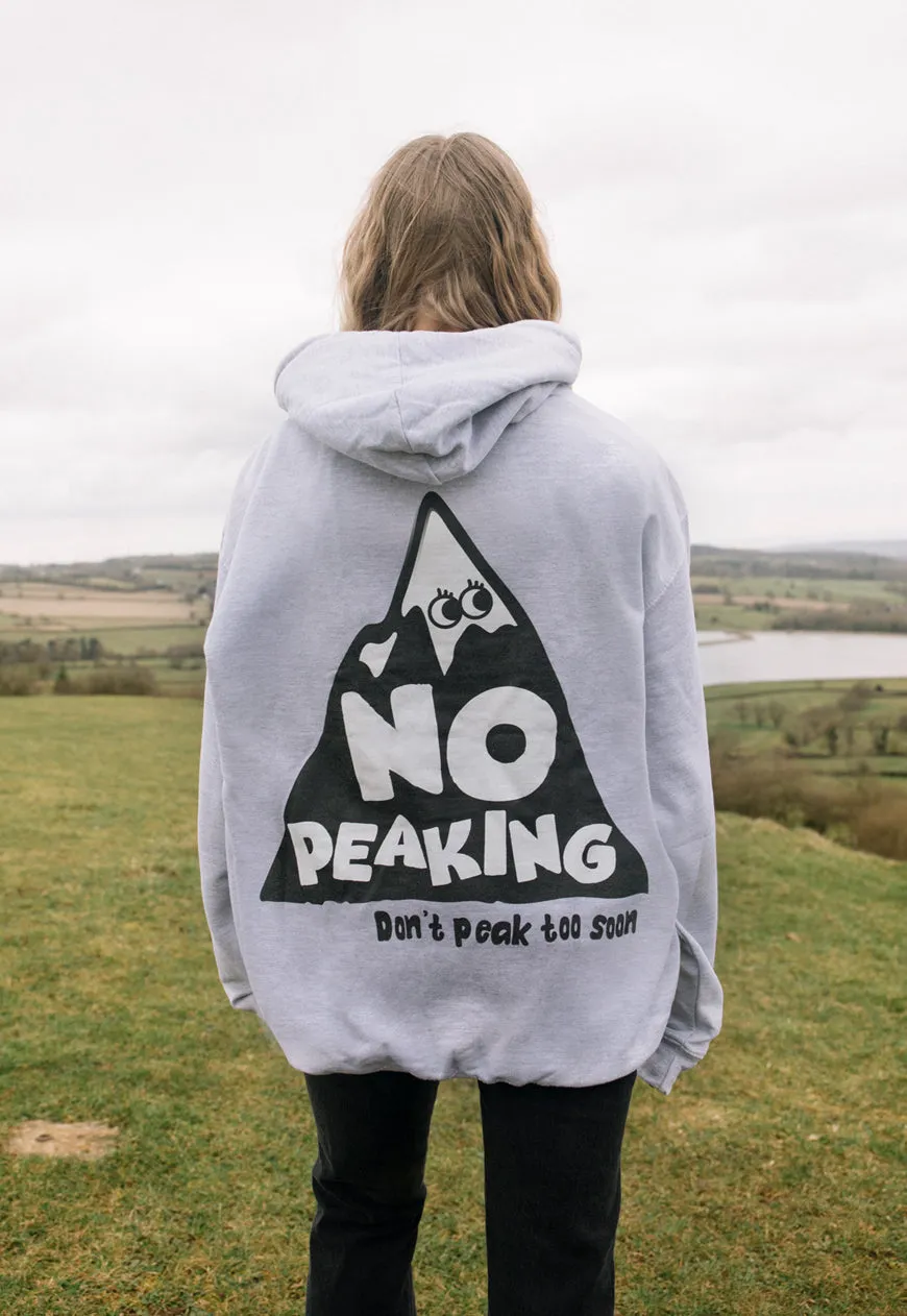 No Peaking Women's Slogan Hoodie