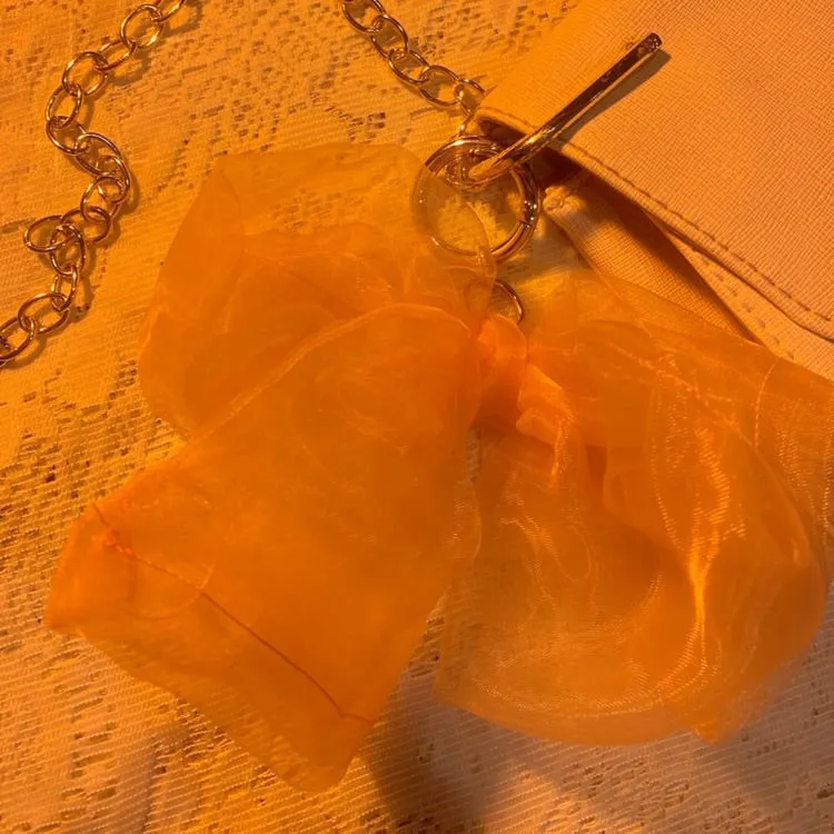 Organza bow keychain