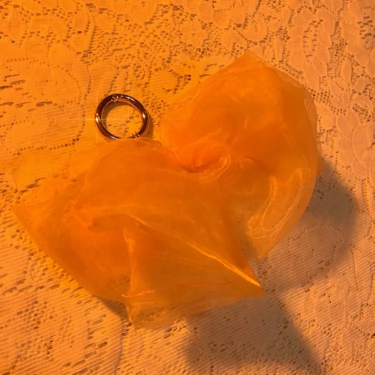 Organza bow keychain