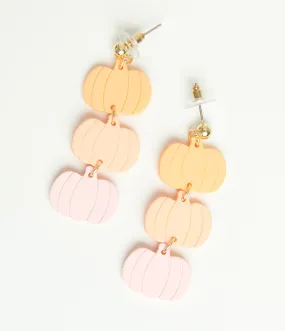 Pastel Pumpkin Drop Earrings