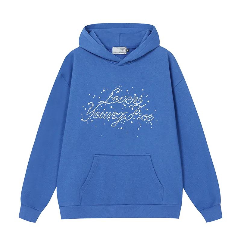 Pearl Embellished Graphic Hoodie