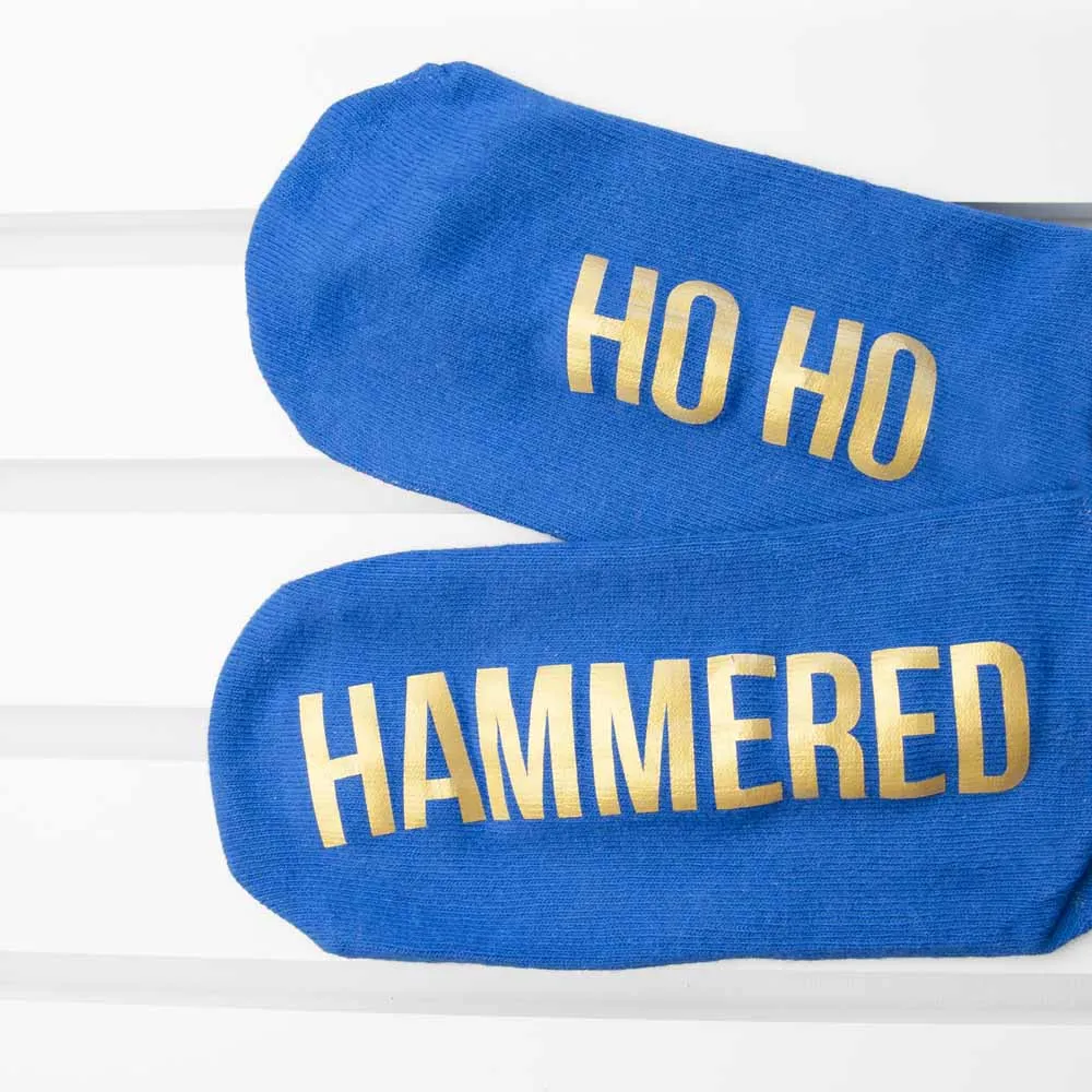 Personalised Cobalt Blue & Canary Yellow Christmas Day Socks