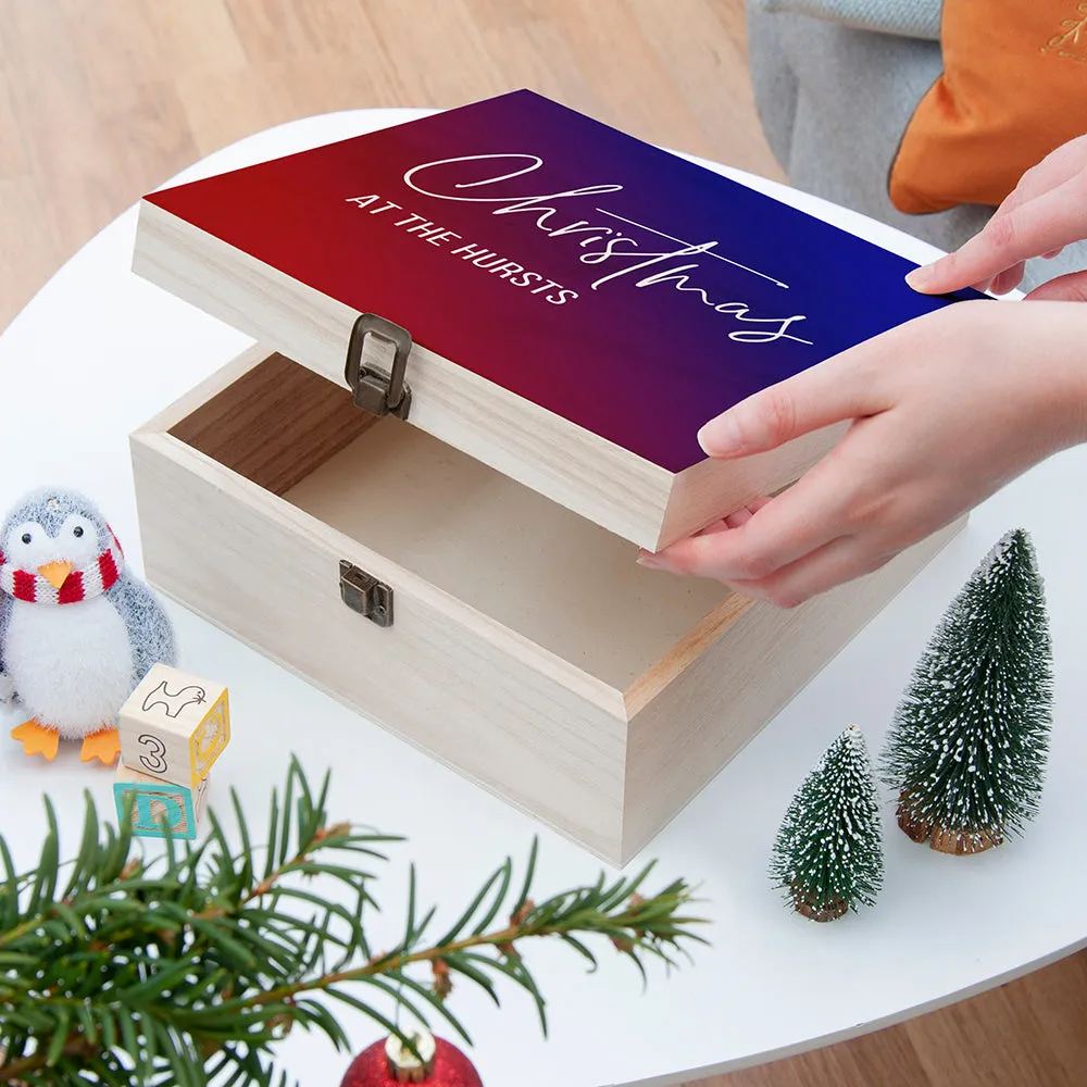 Personalised Gradient Family Christmas Eve Box