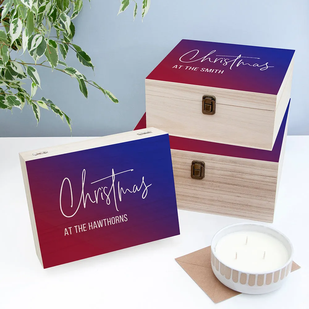 Personalised Gradient Family Christmas Eve Box