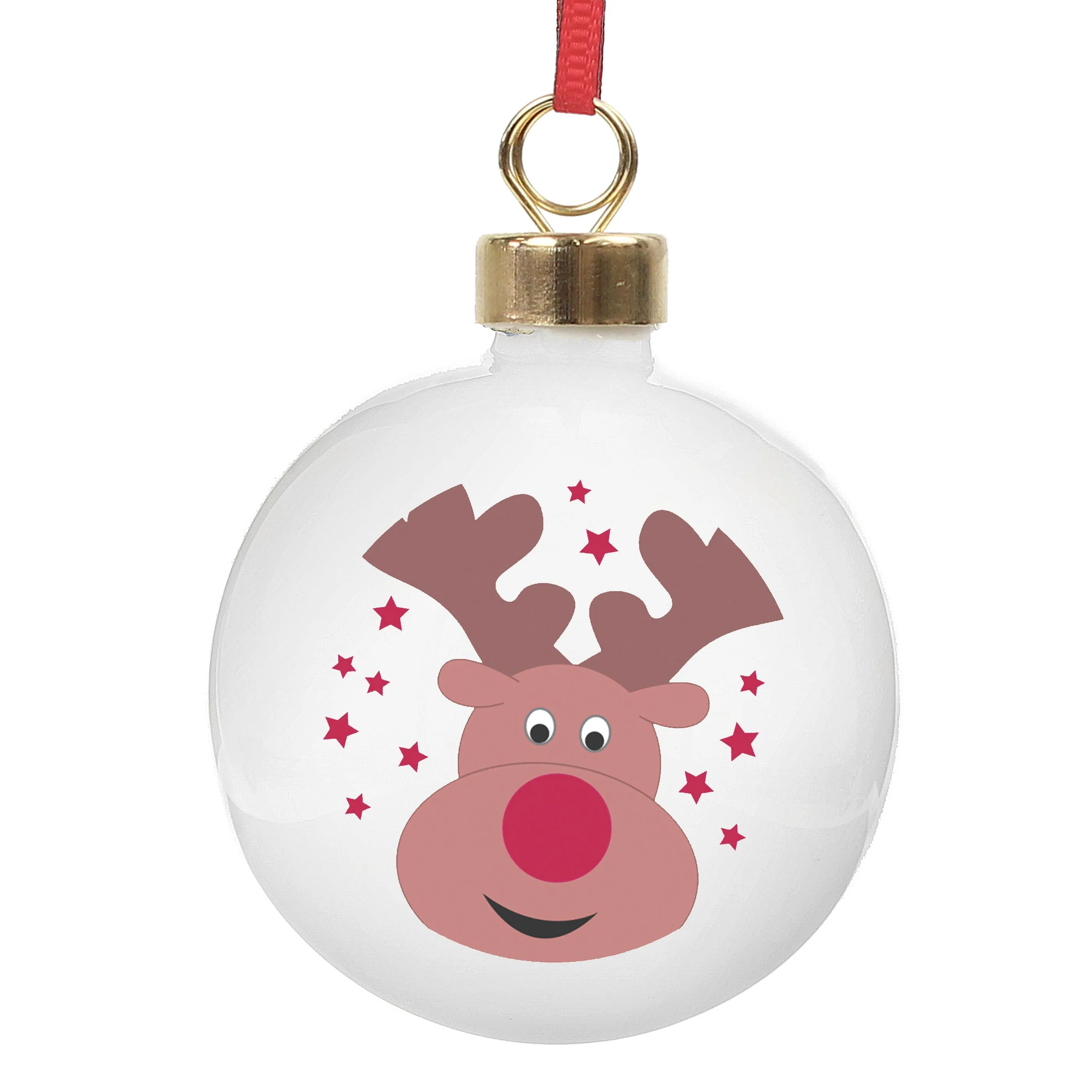 Personalised Reindeer Bauble